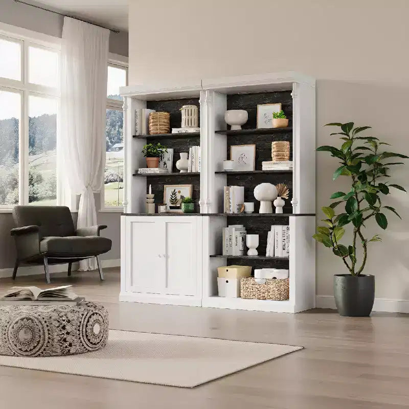 71 Tall Bookshelf with LED Lights, 5-Tier Open Bookcase with Adjustable Shelves,Floor Standing Wooden Storage Organizer for Living Room, Home Office