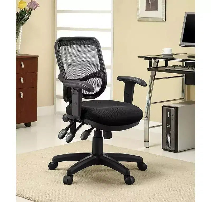 HomeStock 39.75 in.H Adjustable Height Beige Foam Seat Material with Casters/Wheels Office Chairs