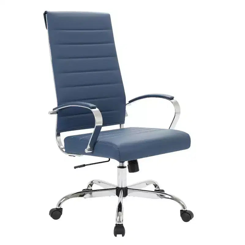 HomeStock 33 in.H Adjustable Height Brown PU Leather Seat Material with Casters/Wheels Office Chairs