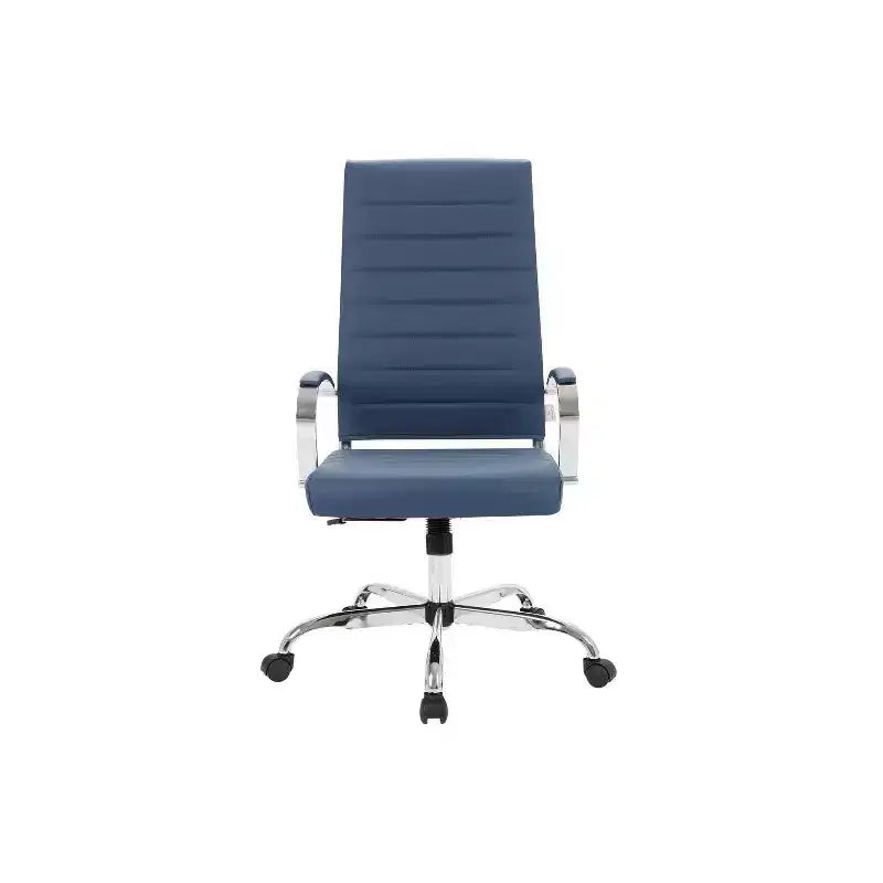HomeStock 33 in.H Adjustable Height Brown PU Leather Seat Material with Casters/Wheels Office Chairs