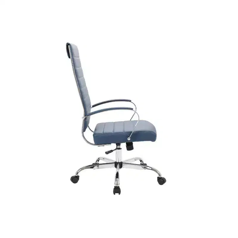 HomeStock 33 in.H Adjustable Height Brown PU Leather Seat Material with Casters/Wheels Office Chairs