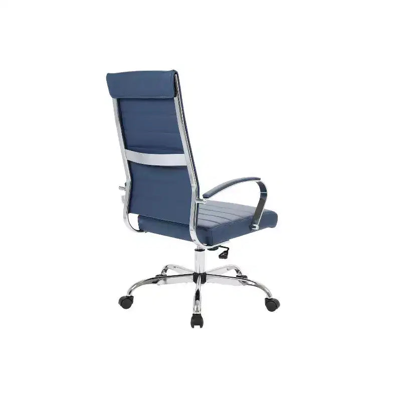 HomeStock 33 in.H Adjustable Height Brown PU Leather Seat Material with Casters/Wheels Office Chairs