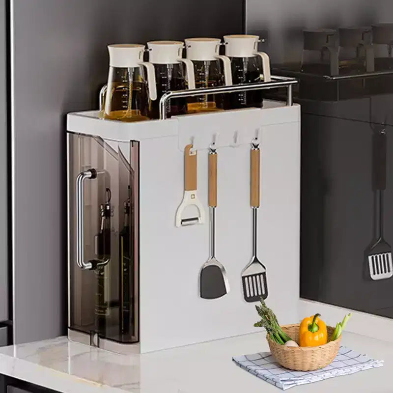 Plastic Kitchen Storage Rack - Multifunctional Home Desktop Storage Cabinet, Drawer-Style Storage, Gap Cabinet