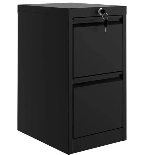 2-Drawer Lockable File Cabinet, Vertical Metal File Cabinet, Sturdy and Durable Home Office File Storage, Assembly Required