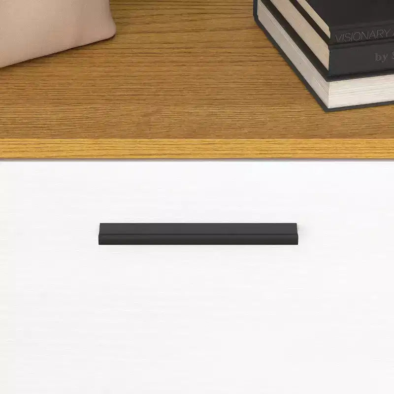 GDFStudio Jace 21 Modern Wooden Shoe Storage Cabinet with 3 Flip Drawers