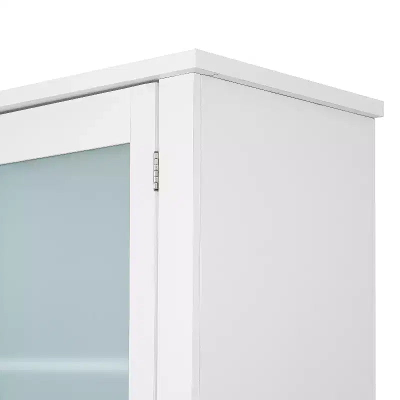 GDFStudio Michelson 63.3 Farmhouse Tall Freestanding Buffet with Drawers and Adjustable Shelves