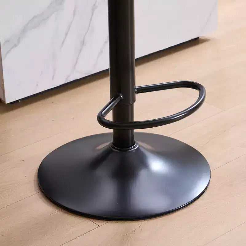 FERPIT Set of 2 Modern Adjustable Height Bar Stools Padded PU Leather Swivel Stools