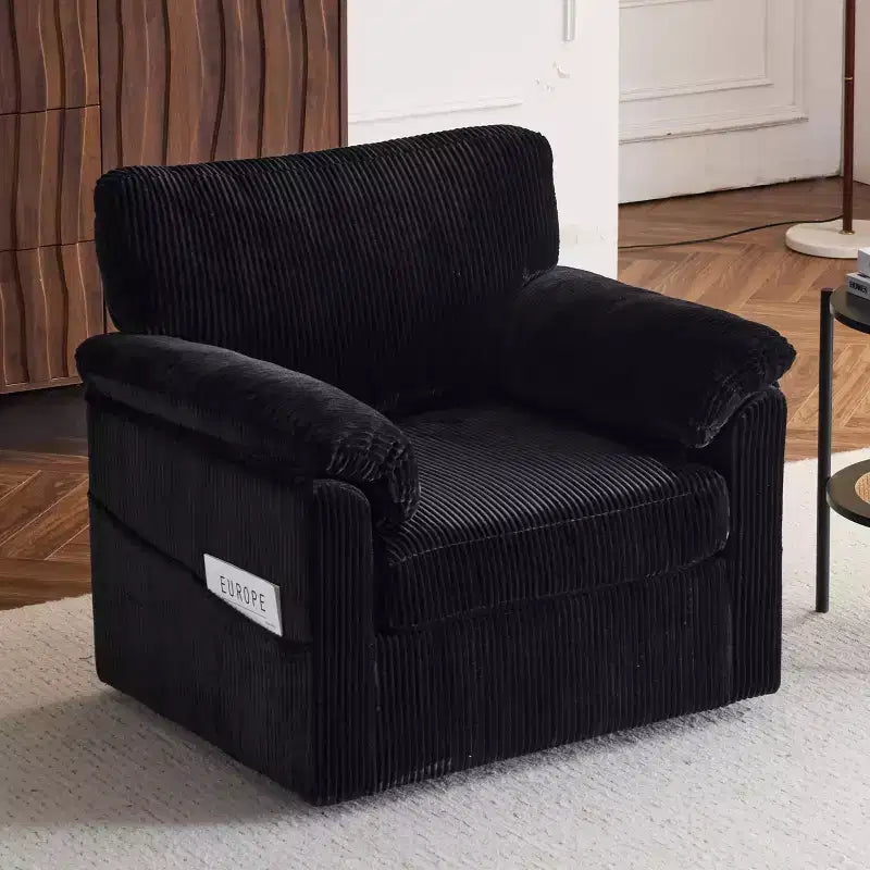 Swivel Accent Chair Upholstered Armchair Single Sofa Couch Cushioned Reading Chair - ModernLuxe