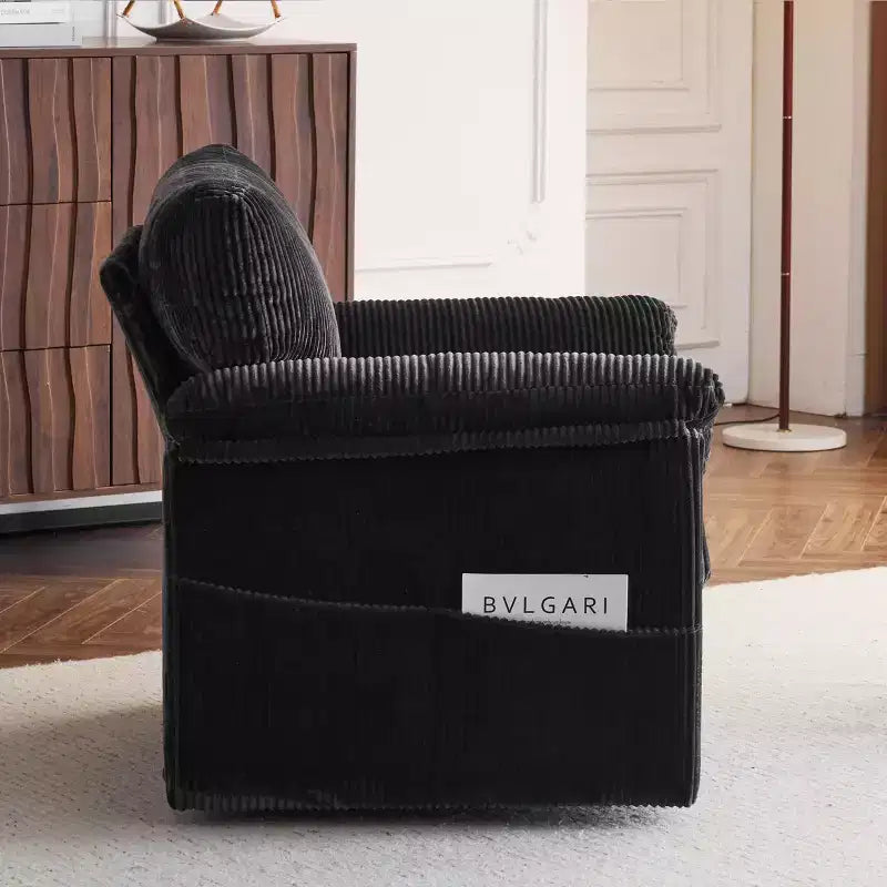 Swivel Accent Chair Upholstered Armchair Single Sofa Couch Cushioned Reading Chair - ModernLuxe