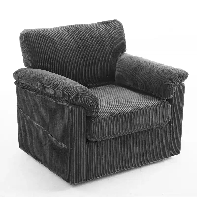 Swivel Accent Chair Upholstered Armchair Single Sofa Couch Cushioned Reading Chair - ModernLuxe