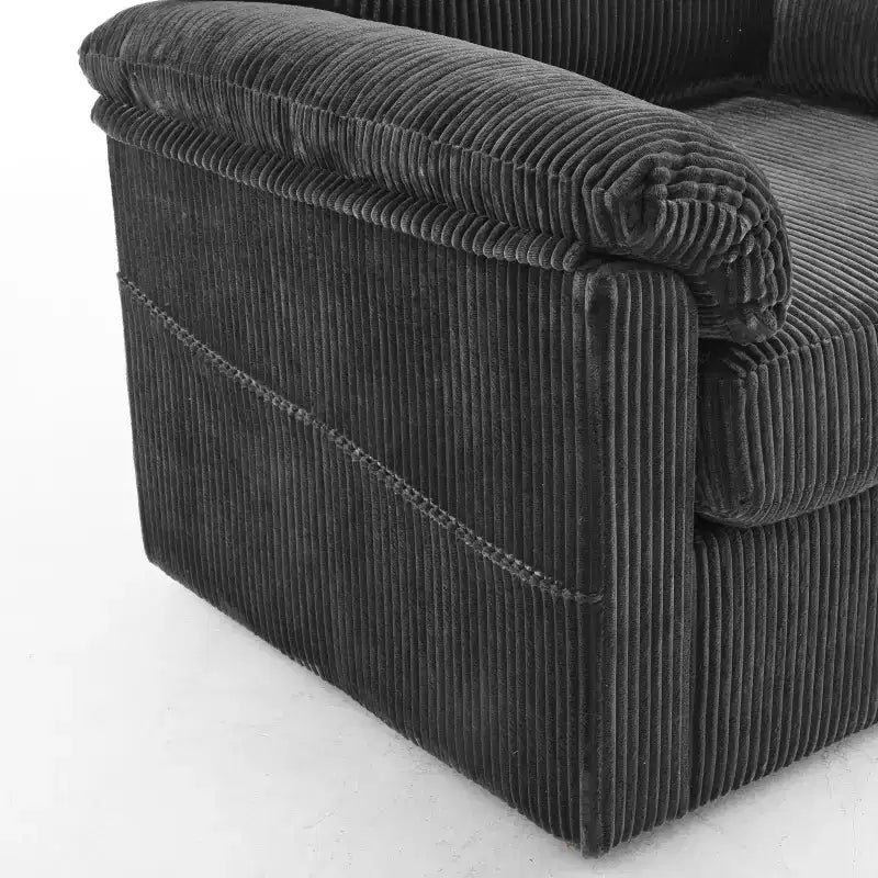 Swivel Accent Chair Upholstered Armchair Single Sofa Couch Cushioned Reading Chair - ModernLuxe