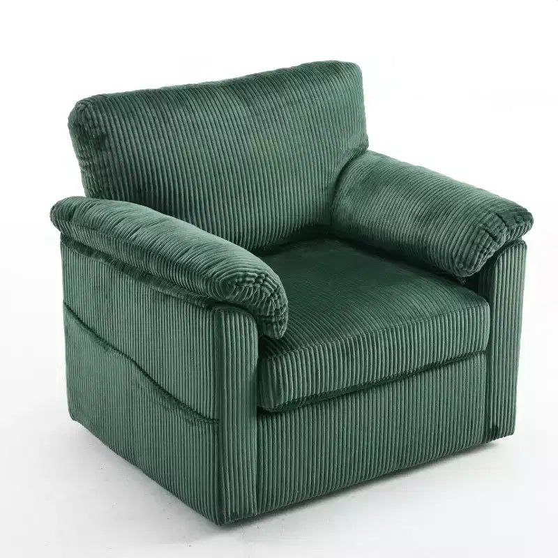 Swivel Accent Chair Upholstered Armchair Single Sofa Couch Cushioned Reading Chair - ModernLuxe