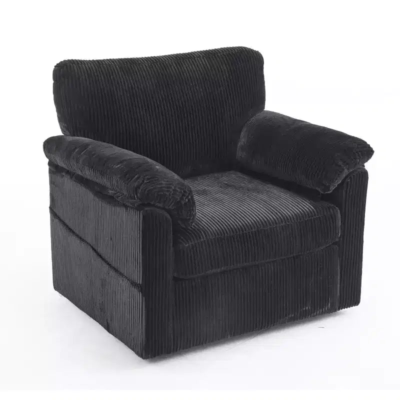 Swivel Accent Chair Upholstered Armchair Single Sofa Couch Cushioned Reading Chair - ModernLuxe
