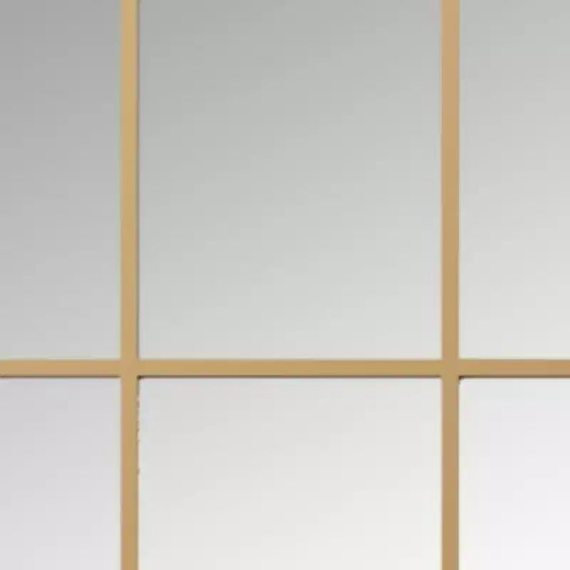 HomeRoots 63 Gold Iron Window Pane Geometric Framed Full Length Hanging Mirror