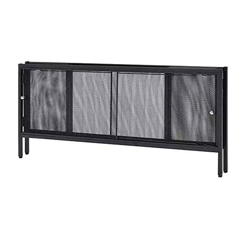 Royal Hampton Coffee Table with 1 Bottom Shelf and Mesh Design, Brown and Gray