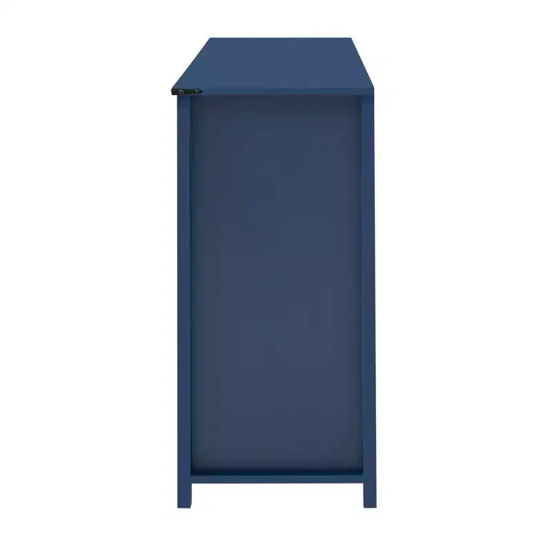 55''W Sliding Barn Door Sideboard Buffet Cabinet, 3 Drawers, Adjustable Shelves, Industrial Storage - ModernLuxe