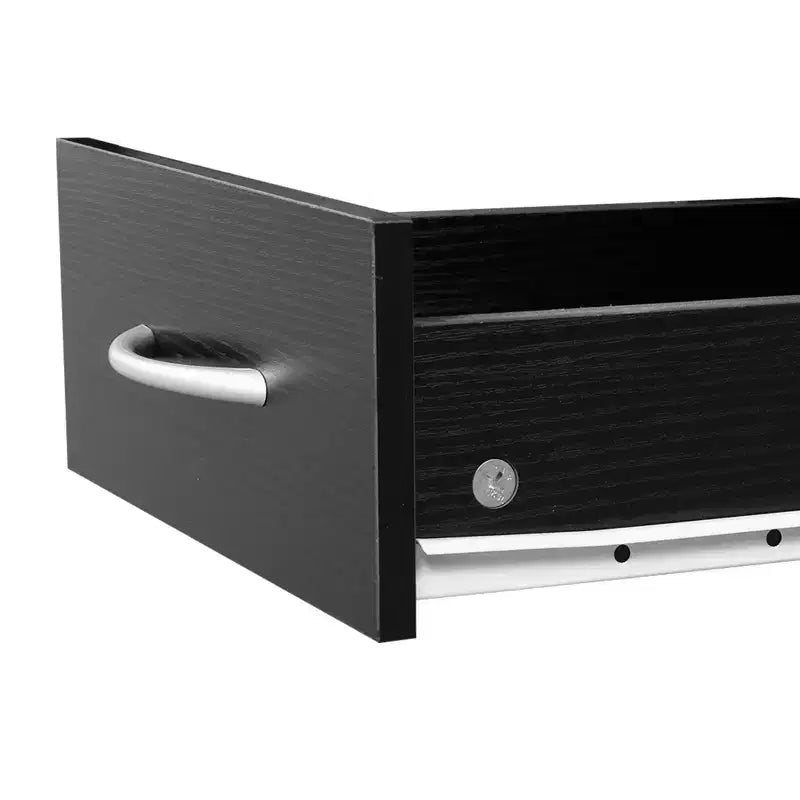 Karl HomeStanding 5 Compartments 1 Drawer 1 Door MDF Barber Cabinet Black
