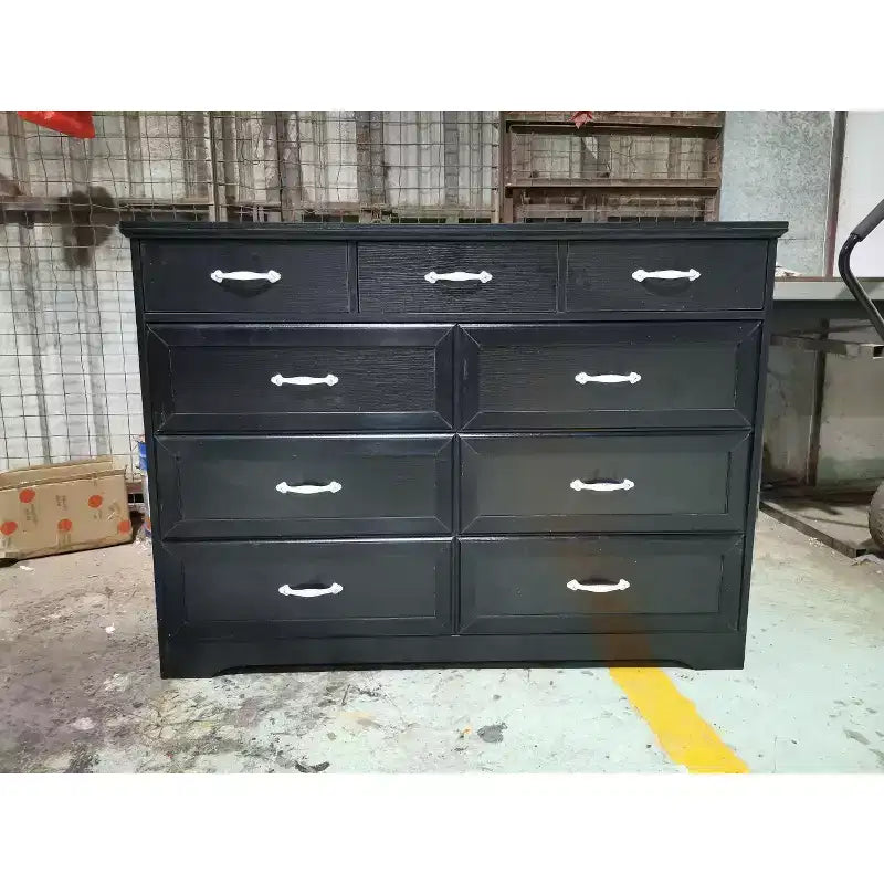 Farmhouse 9-Drawer Dresser for Bedroom, Vintage Rustic Wood Chest with Natural Texture, Versatile Organizer for Bedroom, Living Room Office