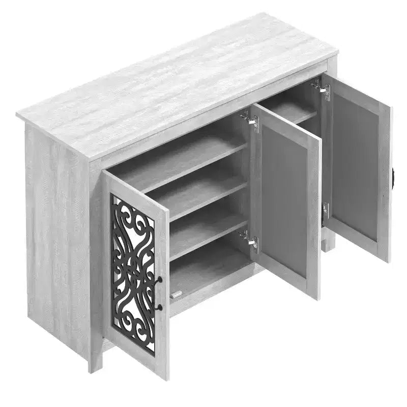 Galano 16-Pair Shoe Storage Cabinet with Adjustable Shelves 44.4 W 13.5 D 30 H
