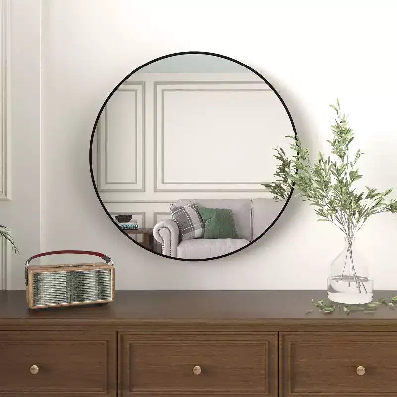 TUYOHW 36 Inch Wall Mount Bathroom Mirror,Round Wall Mount Vanity Mirror for Bathroom,Bedroom