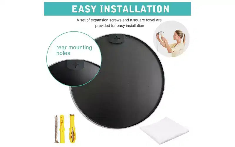 TUYOHW 36 Inch Wall Mount Bathroom Mirror,Round Wall Mount Vanity Mirror for Bathroom,Bedroom