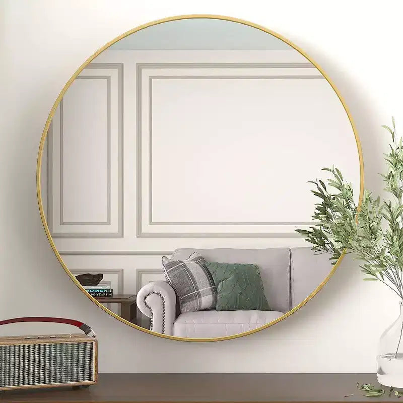 TUYOHW 36 Inch Wall Mount Bathroom Mirror,Round Wall Mount Vanity Mirror for Bathroom,Bedroom