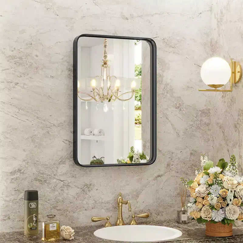 TUYOHW 30x22 Inch Wall Mount Bathroom Mirror,Modern Wall Mount Vanity Mirror for Bathroom,Entryway(Horizontal & Vertical)