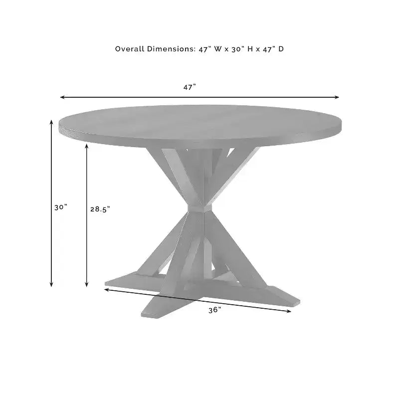 Hayden Round Dining Table Slate - Crosley