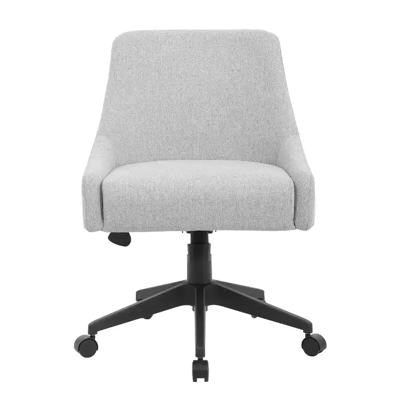 Boyle Desk Chair Gray: Boss Office Products, Molded Back, Pneumatic Lift, Nylon Base