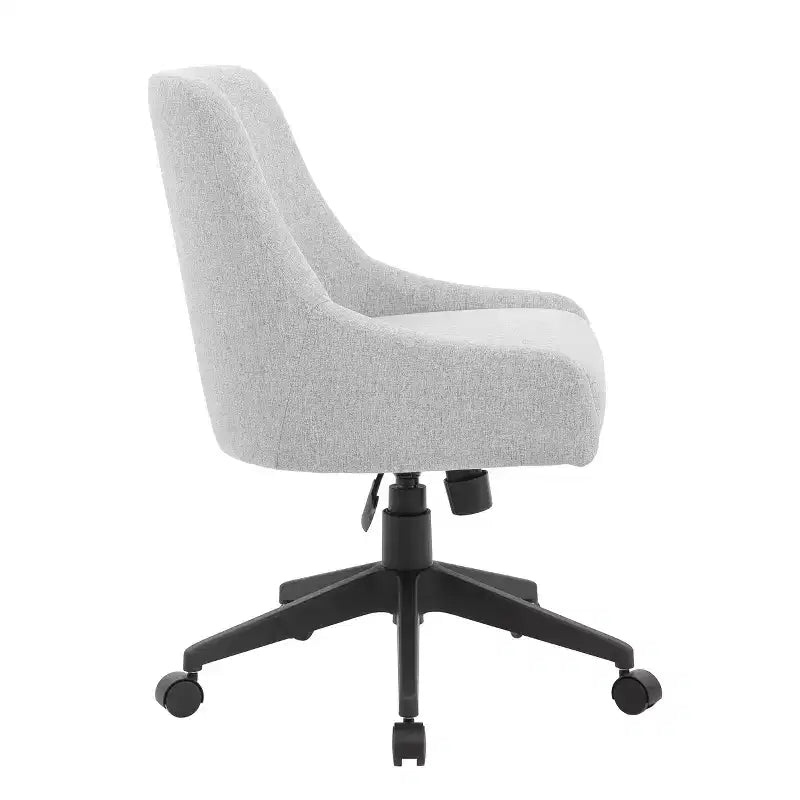 Boyle Desk Chair Gray: Boss Office Products, Molded Back, Pneumatic Lift, Nylon Base
