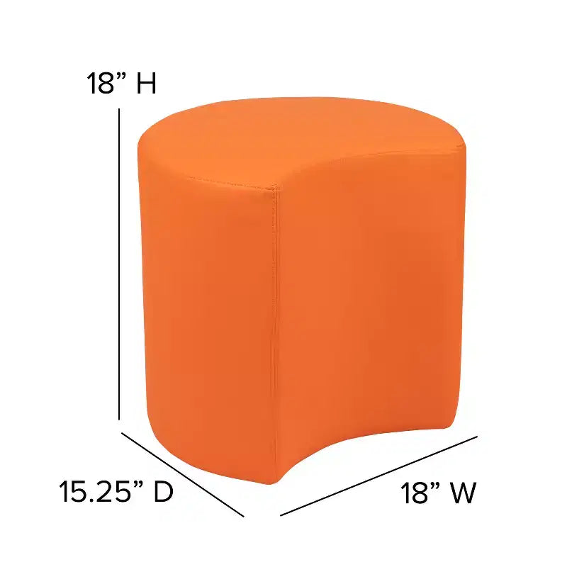 Flash Furniture Soft Seating Flexible Moon for Classrooms and Common Spaces - 18 Seat Height