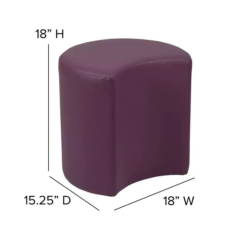 Flash Furniture Soft Seating Flexible Moon for Classrooms and Common Spaces - 18 Seat Height