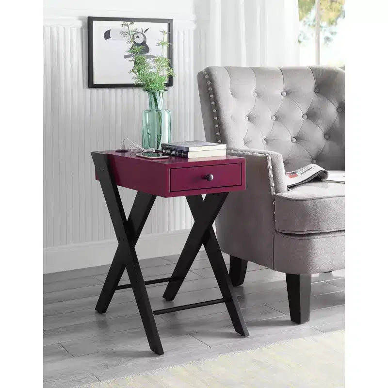 Fierce Side Table with USB Charging Dock - Acme Furniture