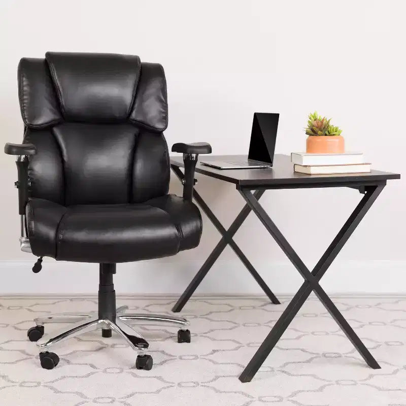 Emma and Oliver 24/7 400 lb. Big & Tall High Back Tufted Lumbar Knob Ergonomic Office Chair