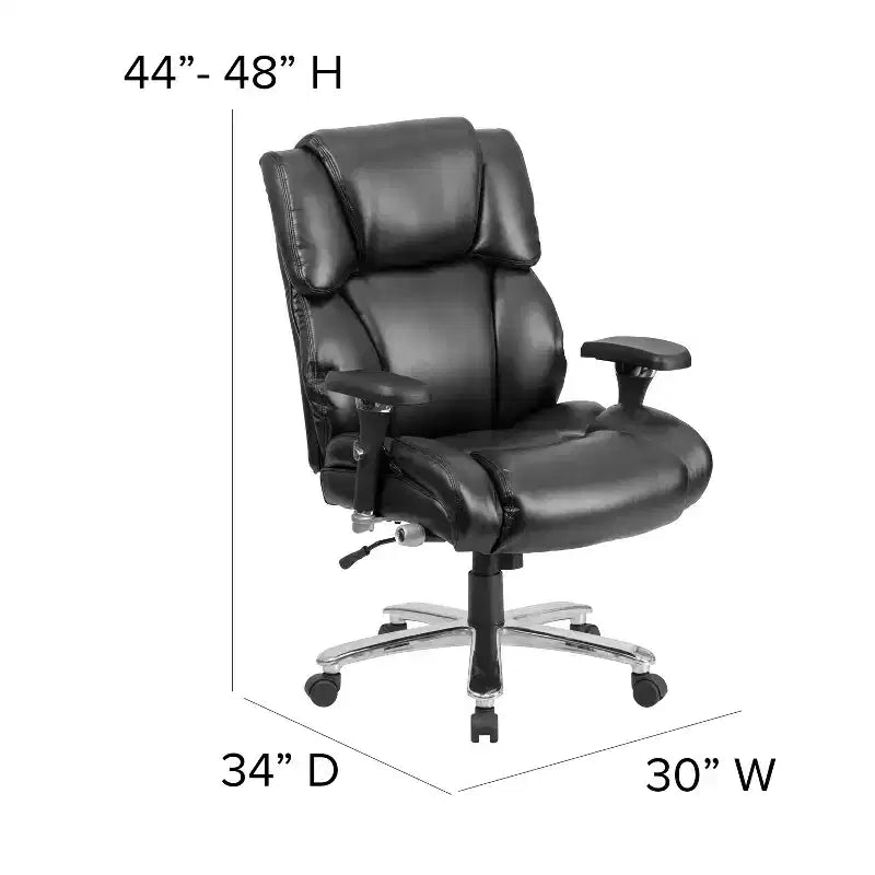 Emma and Oliver 24/7 400 lb. Big & Tall High Back Tufted Lumbar Knob Ergonomic Office Chair