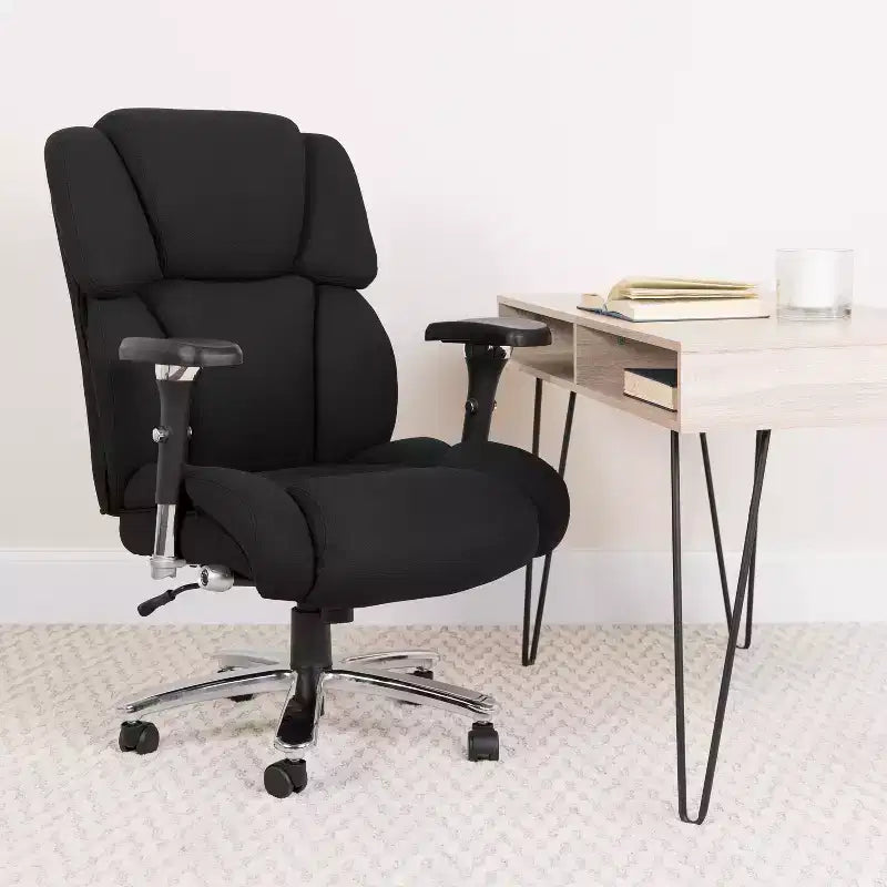 Emma and Oliver 24/7 400 lb. Big & Tall High Back Tufted Lumbar Knob Ergonomic Office Chair