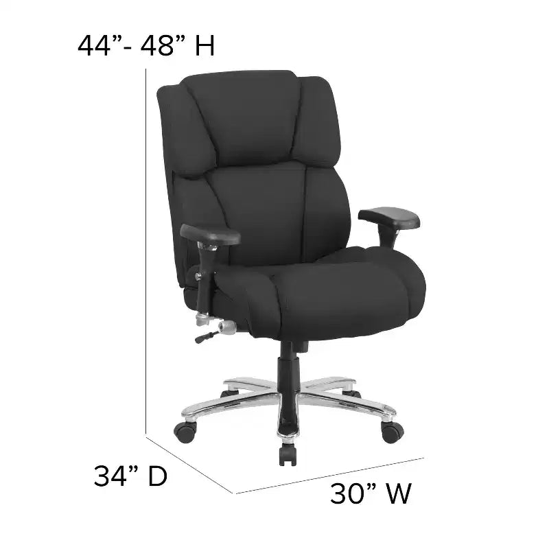 Emma and Oliver 24/7 400 lb. Big & Tall High Back Tufted Lumbar Knob Ergonomic Office Chair