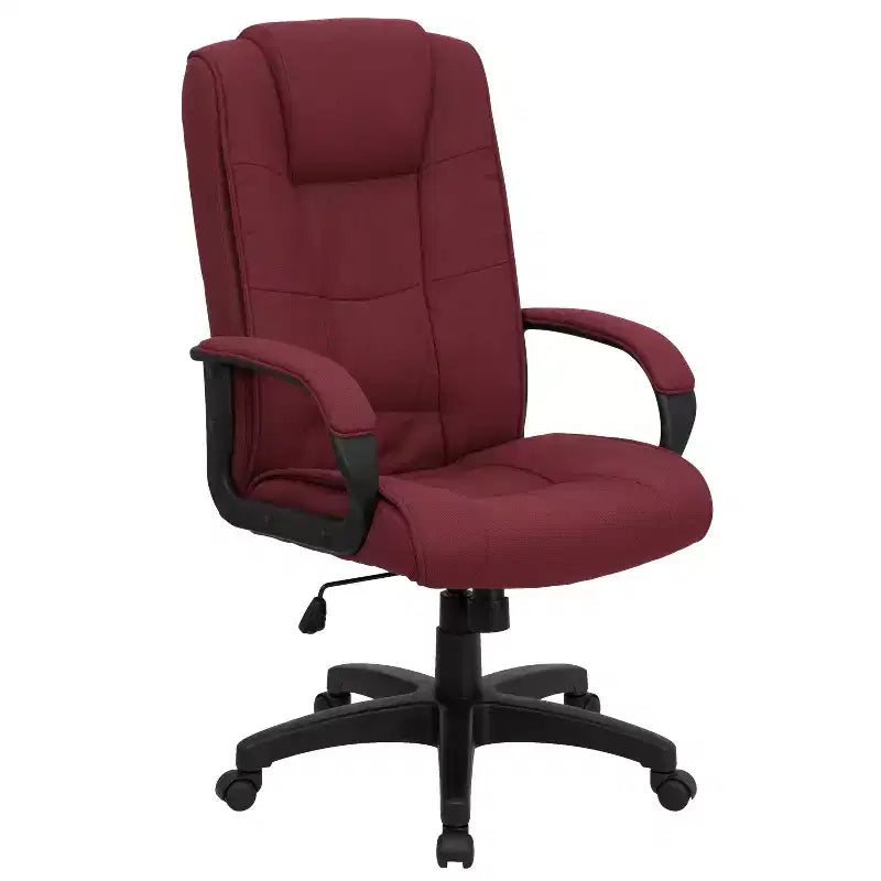 Emma and Oliver High Back Multi-Line Stitch Executive Swivel Office Chair with Arms