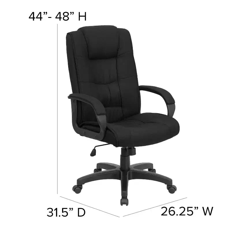 Emma and Oliver High Back Multi-Line Stitch Executive Swivel Office Chair with Arms