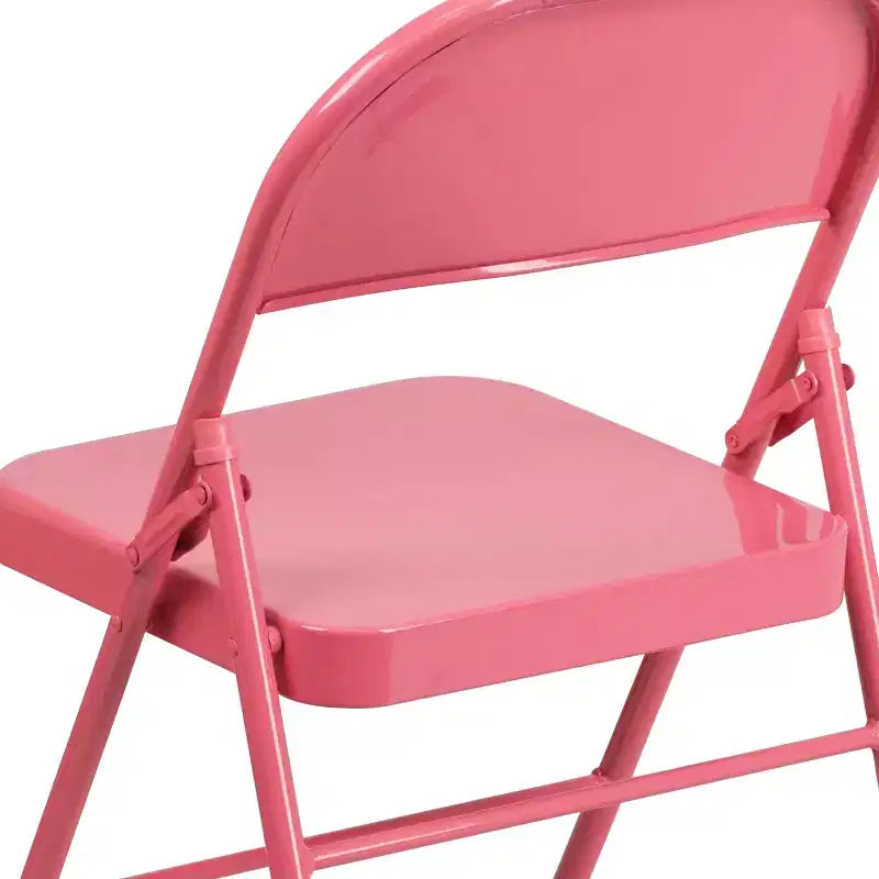 Emma and Oliver 2 Pack Home & Office Colorful Metal Folding Chair Teen and Event Seating