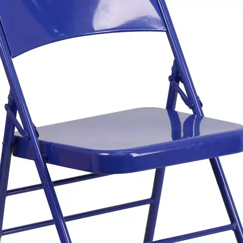 Emma and Oliver 2 Pack Home & Office Colorful Metal Folding Chair Teen and Event Seating