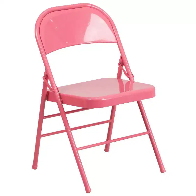 Emma and Oliver 2 Pack Home & Office Colorful Metal Folding Chair Teen and Event Seating