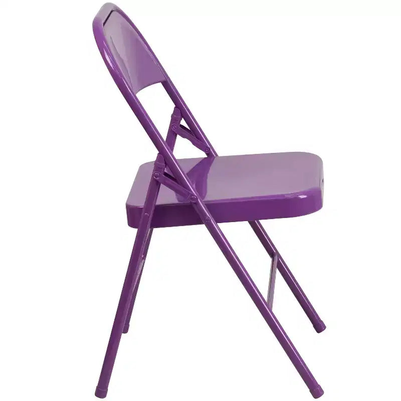 Emma and Oliver 2 Pack Home & Office Colorful Metal Folding Chair Teen and Event Seating