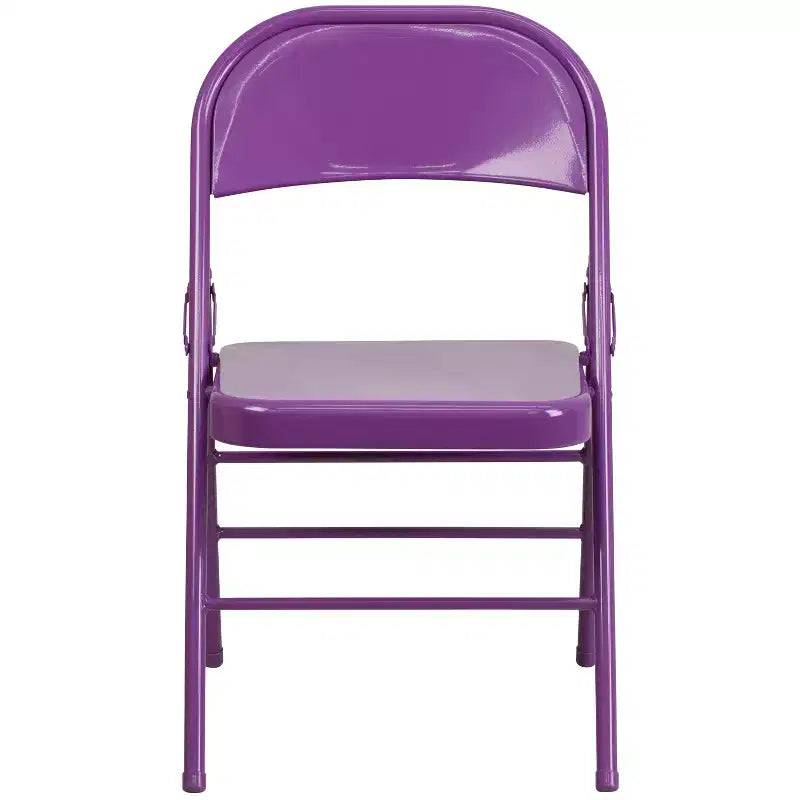 Emma and Oliver 2 Pack Home & Office Colorful Metal Folding Chair Teen and Event Seating