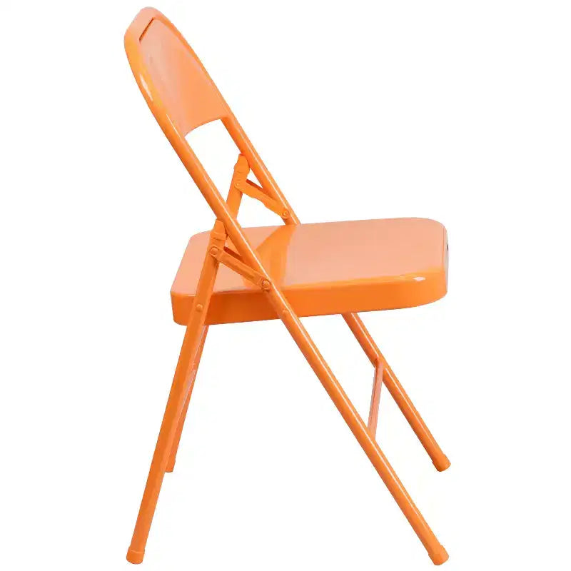 Emma and Oliver 2 Pack Home & Office Colorful Metal Folding Chair Teen and Event Seating