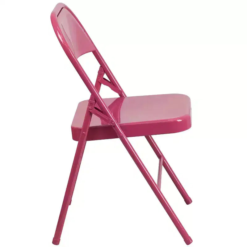 Emma and Oliver 2 Pack Home & Office Colorful Metal Folding Chair Teen and Event Seating