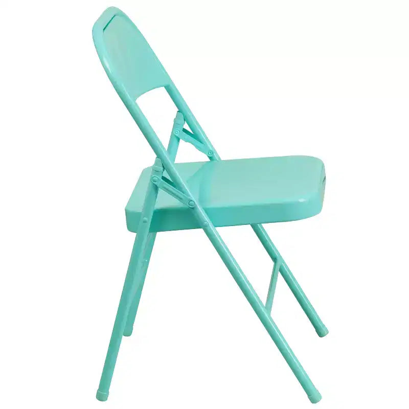 Emma and Oliver 2 Pack Home & Office Colorful Metal Folding Chair Teen and Event Seating