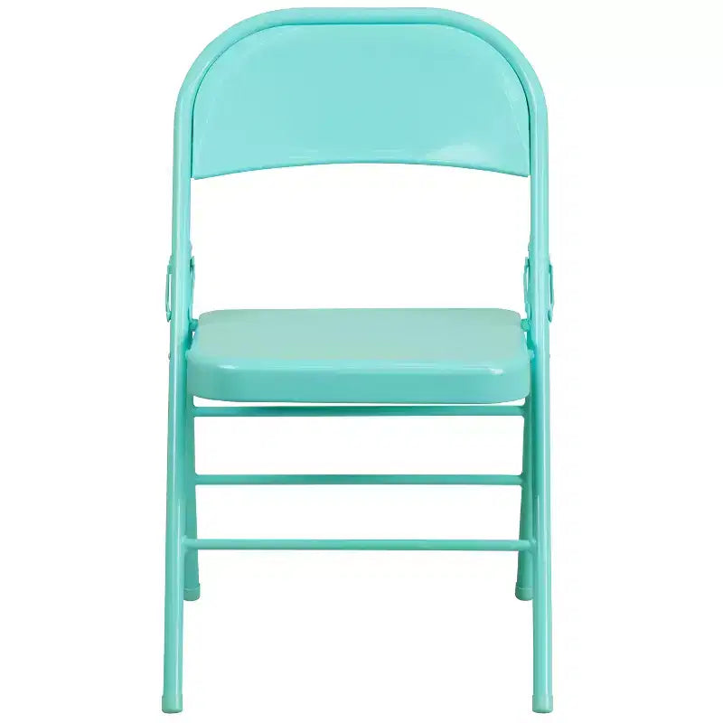 Emma and Oliver 2 Pack Home & Office Colorful Metal Folding Chair Teen and Event Seating