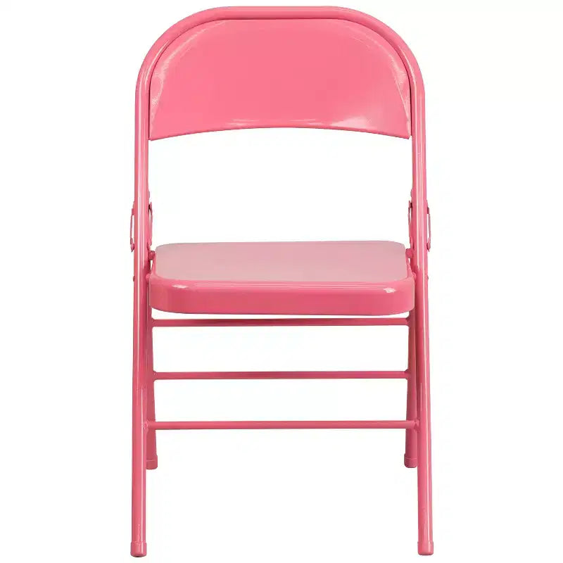 Emma and Oliver 2 Pack Home & Office Colorful Metal Folding Chair Teen and Event Seating