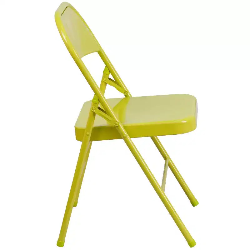 Emma and Oliver 2 Pack Home & Office Colorful Metal Folding Chair Teen and Event Seating